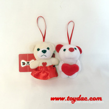 Plush Valentine Bear Key Ring Toy
